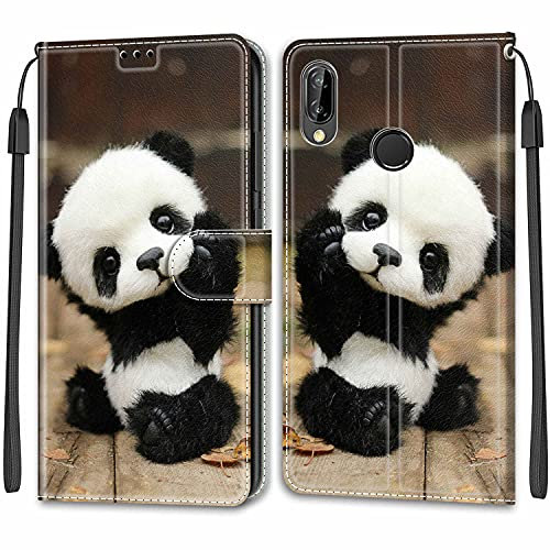 Feyten Cover per Huawei P20 Lite/Nova 3E, Custodia in Pelle Huawei P20 Lite/Nova 3E, Flip Custodia Pelle PU con [Magnetica], Cover a Libro Portafoglio per Huawei P20 Lite/Nova 3E (Panda)