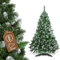 KADAX Künstlicher Weihnachtsbaum 220 cm, Made in EU, Realistischer Weihnachtsbaum aus PVC-Folie, Naturgetreuer Christbaum, Kunsttanne mit stabilem Plastikständer, Kunsttannenbäume (Emma 220cm)