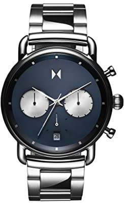 MVMT Chronograph Quarz Uhr für Herren mit Silbernes Edelstahlarmband - 28000271-D