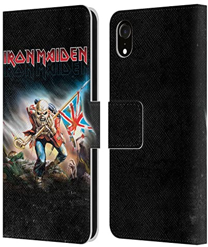 Head Case Designs Officially Licensed Iron Maiden Trooper 2016 Art Leather Wallet Case Compatible With Apple iPhone XR