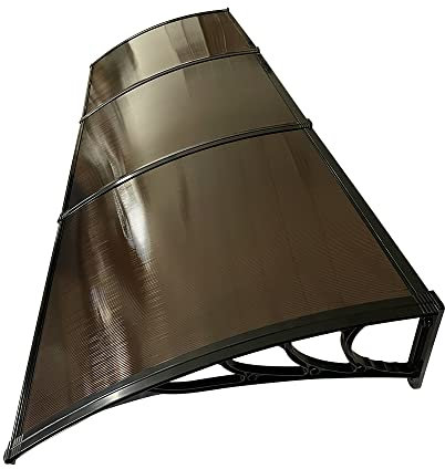 Window Treatments Door Canopy Awning Shelter Roof Front Back Porch Outdoor Shade Canopies (100X300CM, Brown)