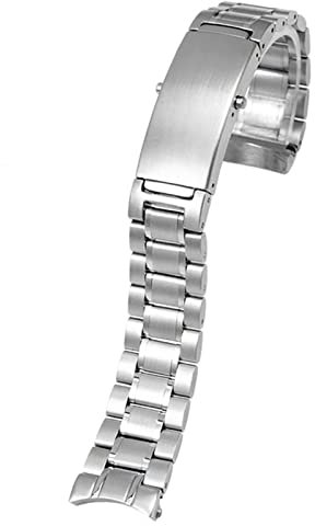 FACDEM 18mm 316L Edelstahl Armbänder Für Omega Speedmaster 007 Seamaster 300 AT150 Planet Ocean Speedmaster Uhrenarmband, 18 mm, Achat