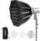 NEEWER 45cm Octagon Softbox Bowens Halterung, Schnellverschluss Achteckige Softbox, Diffusoren/Wabengitter/Tasche für Q4 RGB CB60 MS60B MS60C MS150B, kompatibel mit Godox Aputure Studiolicht, NS1P