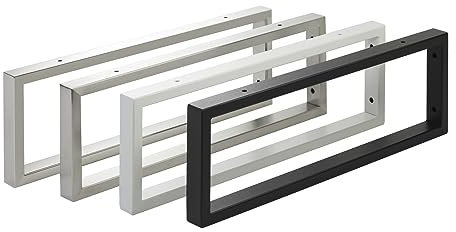 SOTECH 2 Stück Waschtischkonsolen WK450 mm schwarz matt, Design-Waschtischhalterung, stabile Wandkonsolen, Konsolenträger für Aufsatz-Waschschale mit Handtuchhalter