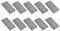 10 Pack of Standard Railway Sleeper Straight Flat Brackets in Bare Steel - Timber Joining Plates for Planters, Raised Beds, Retaining Walls, Driveway Edging - British Steel