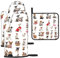 Nette Chihuahua Mops-Muster Küche Backen Set-Hitzebeständige Ofen Handschuhe Und Topf Deckel Pad - Wesentliche Backformen Toolkit