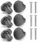 ABRVUAHM 6 Pcs Round Cabinet Knobs, Grey Simple Drawer Knobs, Cupboard Handles, Door Kitchen Hardware with Screws for Home Decorating, Cupboard, Wardrobe (30mm*25mm)