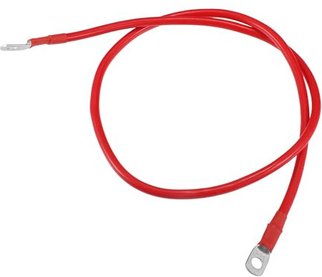 A ABSOPRO 6 AWG Battery Cable Stronger 91cm 3FT 6 AWG Gauge Car Battery Inverter Cable with 5/16 Inch Lugs Pure Copper Red