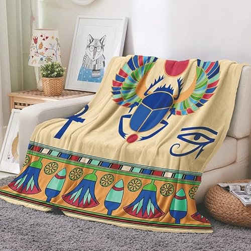 EHOMERY Kuscheldecke Tochter Therapie Decken Für Erwachsene Personalisierte Kuscheldecke Therapie Decken Für Erwachsene Skarabäus Hosting-Decke Gelb 200x150cm
