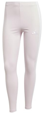 adidas Mujer Essentials 3-Stripes Cotton Leggings, Clear Pink/White, XL