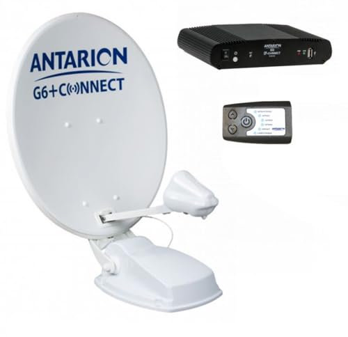 Antarion Parabole Satellite Automatique 72cm sans Récepteur + Positionneur Camping Car