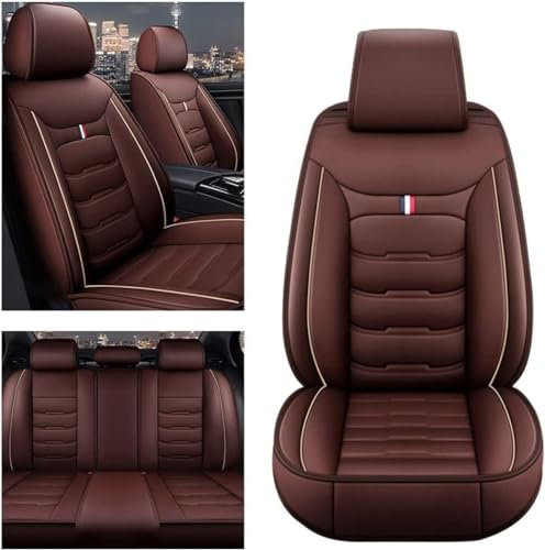 ACRUZ Auto Sitzbezüge für Skoda Octavia Rs Skoda Kodiaq Skoda Superb Skoda Fabia, Ledersitzbezüge Allwetter wasserdichtes Komfortabler Autositzbezug Full Set Sitzbezüge,D-Coffee Style