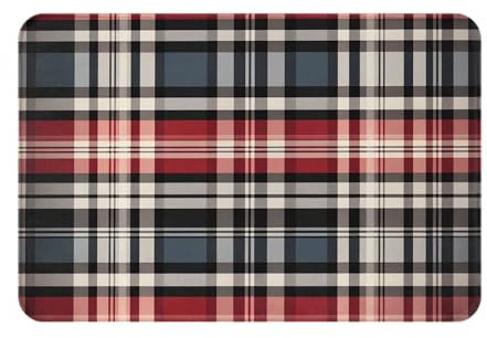 MMSJSBVY Old Plaid karierte Bodenmatte, strapazierfähige, rutschfeste Flanell-Fußmatte für Küche, Badezimmer, Waschküche, Wohnzimmer, Terrasse usw., 40,6 x 61 cm