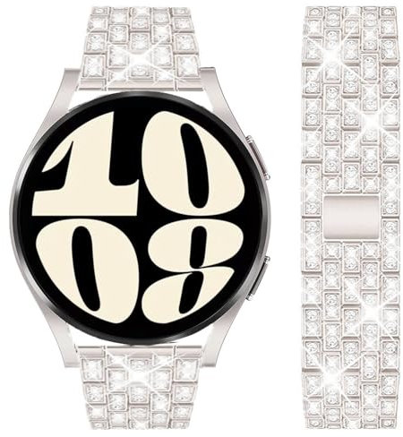 DEALELE Bracelet compatible avec Samsung Galaxy Watch 7 / FE / 6/6 Classic / 5/5 Pro / 4/4 Classic / 3 41 mm, 20 mm pour Huawei GT3/GT2 42 mm pour homme et femme, 20 mm, Acier allié