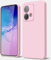 GOGME Cover per Motorola Moto Edge 40 Neo Liquido Silicone Custodia con Fodera Microfibra Antigraffio Antiurto Protezione Sottile e Morbida TPU Case, Rosa