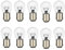 SOFOC-BA15D 21W Camping-Car Bateau Remorque Plafonnier Ampoule Feu de Frein/Position 24V Blanc Chaud Contact Simple 10Pcs