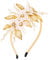 IYOU Mariage Mariée Serre Tête Or Fleur Mariées Bandeau Fleuri Fil Cuivre Coiffure Promesse Demoiselle D'Honneur Accessoire Capillaire pour Femmes