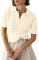 LACOZY Women's Short Sleeve Sweaters Tops Polo V Neck Cable Knit Casual Soft Pullover Shirts 2025 Summer Outfits Apricot M