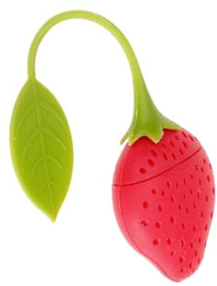 PRETYZOOM Infusore Per Tè in Silicone Rosso Forma Fragola Facile Da Pulire E Utilizzare Perfetto Per Tè Sfuso in Teiere E Tazze