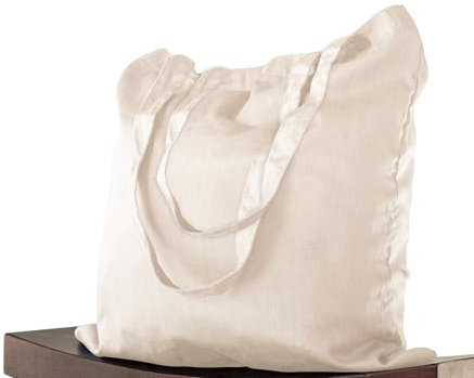 ELES VIDA 250 STÜCK Baumwolltasche 38x42 cm unbedruckt, zwei lange Henkel OEKO-TEX® Stofftasche, Tragetasche, Baumwollbeutel, Einkaufstasche, Jutebeutel, Stoffbeutel Einkaufsbeutel