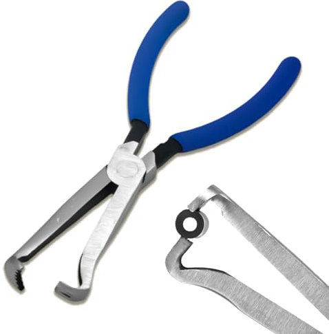 Debbery Fuel Line Pliers, Selected Premium Carbon Steel Material, Hose Clamp Pliers Removal Tool with TPR Handle, Auto Repair and Maintenance Tools for Gasoline Hose, Fuel Hose, Radiators