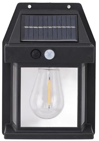 Marhynchus Lampada a Parete di Rilevamento Solare, Lampada a Parete Solare Moderna Luce Murale per Esterni per il del Patio, Lampada