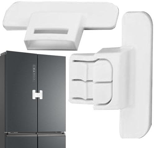 Serrature Per Frigoriferi,Sicurezza Frigorifero | Fermaggio Autoadesivo per Frigo con Chiusura Sicura per Metallo Mobili Cucina Uso Quotidiano Bambini e Adulti