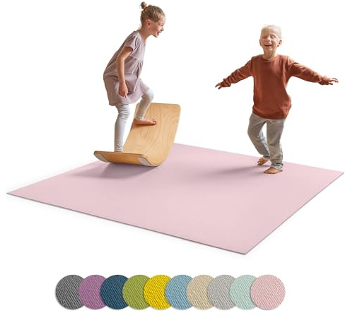 Ehrenkind® Made in Germany Anti-Rutsch Krabbelmatte Oeko-Tex Matten | Spielmatte Baby | 180x240 cm | Rosé