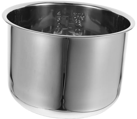 Olla Interior CSC062X de Acero Inoxidable 18/10, 6 L para Multicooker | Repuesto para Olla Arrocera, Uso Familiar y Cocción al Vapor, Compatibilidad, Plata