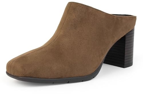 Aerosoles Women's Maddy Heeled Mule, Fango Faux Suede, 10M