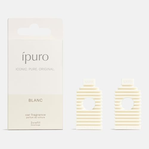 ipuro Classic Autoduft Blanc Refill 2x9g - Auto Lufterfrischer mit Minze Geranie & Sandelholz Duft - Langanhaltender Autoduft Ersatz - Passend für ipuro Classic Auto Duft Clip Diffuser