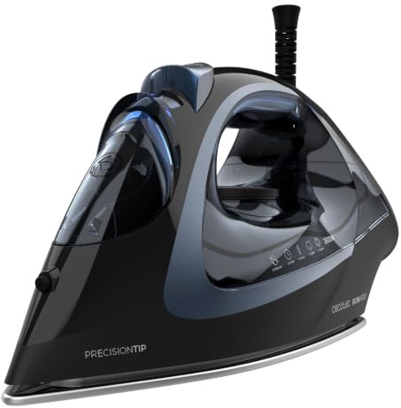 Cecotec Ferro da Stiro IronHero H-2600. Potenza 2600 W | Vapore Continuo 60g/min, Colpo Vapore 210g/min, Piastra Ceramica, Serbatoio 300ml, Anticalcare, Antigoccia, Auto Off