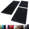 Unbekannt Shaggy Hochflor Teppich Carpet 3TLG Bettumrandung Läufer Set Schlafzimmer Flur, Farbe:Anthrazit, Bettset:2x80x150+1x80x250