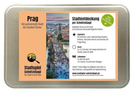 Stadtspiel Schnitzeljagd Prag Altstadt - Entdeckertour | Stadtrallye durch die Prager Altstadt – ideales Erlebnisgeschenk für Touristen & Einheimische, perfekt für Teamevents