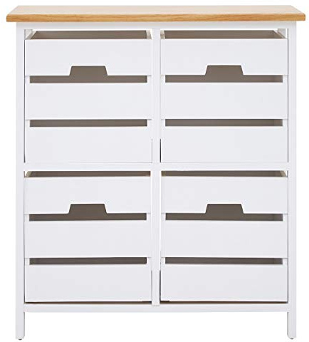 Premier Stylish Storage Space Newport 4 Drawer Chest Four Slatted Box Drawers With