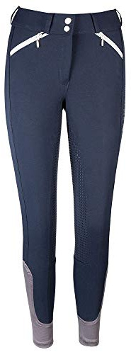 PFIFF 102486 Reithose 'Kelsey' Damen Grip Vollbesatz, blau-grau 46