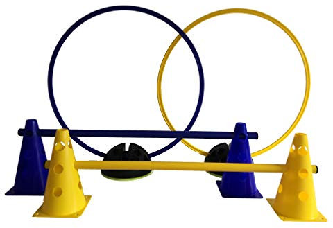 LA-24 Agility Hürden und Reifen-Set Plus (blau/gelb)