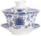 Liang baobao Traditionelles Gaiwan-Teeservice mit Deckel und Untertasse, Gongfu-Teetasse, Porzellan, Lotus-Design, 284 ml