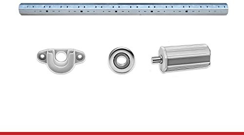 Stahlwelle Rolladenwelle Steckwelle Wellenset für Kästen bis 4,75m | Komplettset SW40 (Verzinkter Stahl, Wellenset bis 120 cm)
