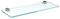 bijon Glasregal Glasablage Wandregal Glas Bad-Regal Glas Badezimmer Regal Badablage Ablageregal - 8mm Hartglas, 80 x 15 cm, Milchglas + Halterung H - Chrom Glanz Optik