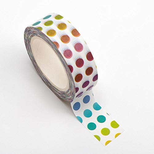 Italian Options Colourful Dots Adhesive Washi Tape (15mm x 10 Metre)