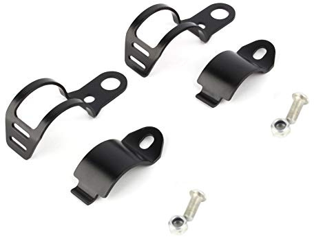 Yosoo Health Gear Motorrad Gabelhalterung Blinkerhalterung, Schwarz, 30-43mm Universal Klemme für Motorradbeleuchtung