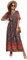 GRECERELLE Womens Summer Maxi Boho Beach Dress Floral Print Dress V Neck Short Sleeve Drawstring High Waist Flowy Long Midi Dresses (Peony Navy Blue, M)
