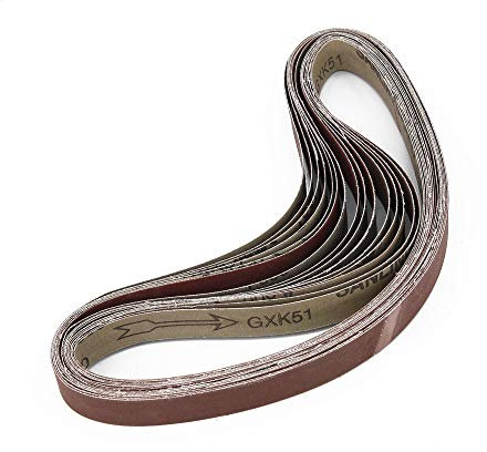 15 Stück 1 Zoll * 30 Zoll Schleifen und Polieren Ersatzschleifband Papier 600/800/1000 Körnung für Winkelschleifer 25 * 762 mm, h
