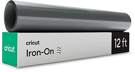 Cricut Iron On Folie Plotterfolie Textil | Silber | 3.6m (12ft) | Wärmeübertragungs-Vinylrolle (HTV) Maschinen kompatibel
