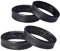 WOCCI 20mm Lederarmband Halter, Schlaufe, Ringe für Uhrenarmband (Schwarz)