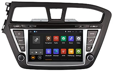 Android Auto Navi Navigation 8 Größe für Hyundai I20 2014-2019 Car Radio Hd-display, Verkehrsinfos in Echtzeit, Drive App (Color : Android 10 PX6 4-64)
