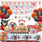 RANJIMA Bing Bunny Luftballons, Bing Bunny Partygeschirr Geburtstag, Bing Bunny Birthday Decorations Geburtstag Dekoration Set, Kindergeburtstag Deko Mottoparty Tischdeko Partyzubehör