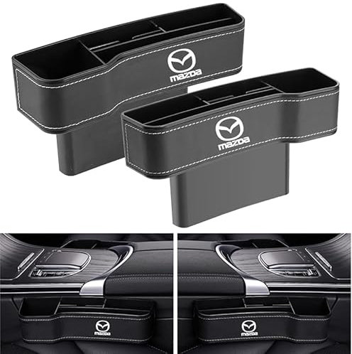 FOXZY Autositz Lückenfüller für Mazda 2 3 MS CX5 CX3 MX5 RX8, Auto Getränkehalter Seitenorganizer, Multifunktionale Aufbewahrungsbox Autositze für Ben Innenraum des Autos,Main Driver
