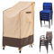 F&J Outdoors Schutzhülle Stapelstühle Abdeckung Gartenstühle Beige Wasserfest Gartenstühle Esstischstuhl für Draußen Adirondack Stuhl Abdeckung 69x86x76/104cm